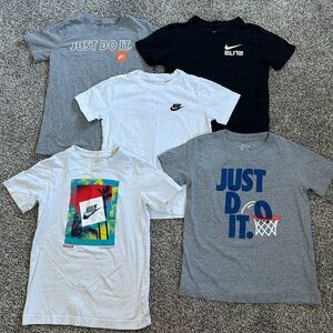 Set of five Nike cotton shirts-youth small
